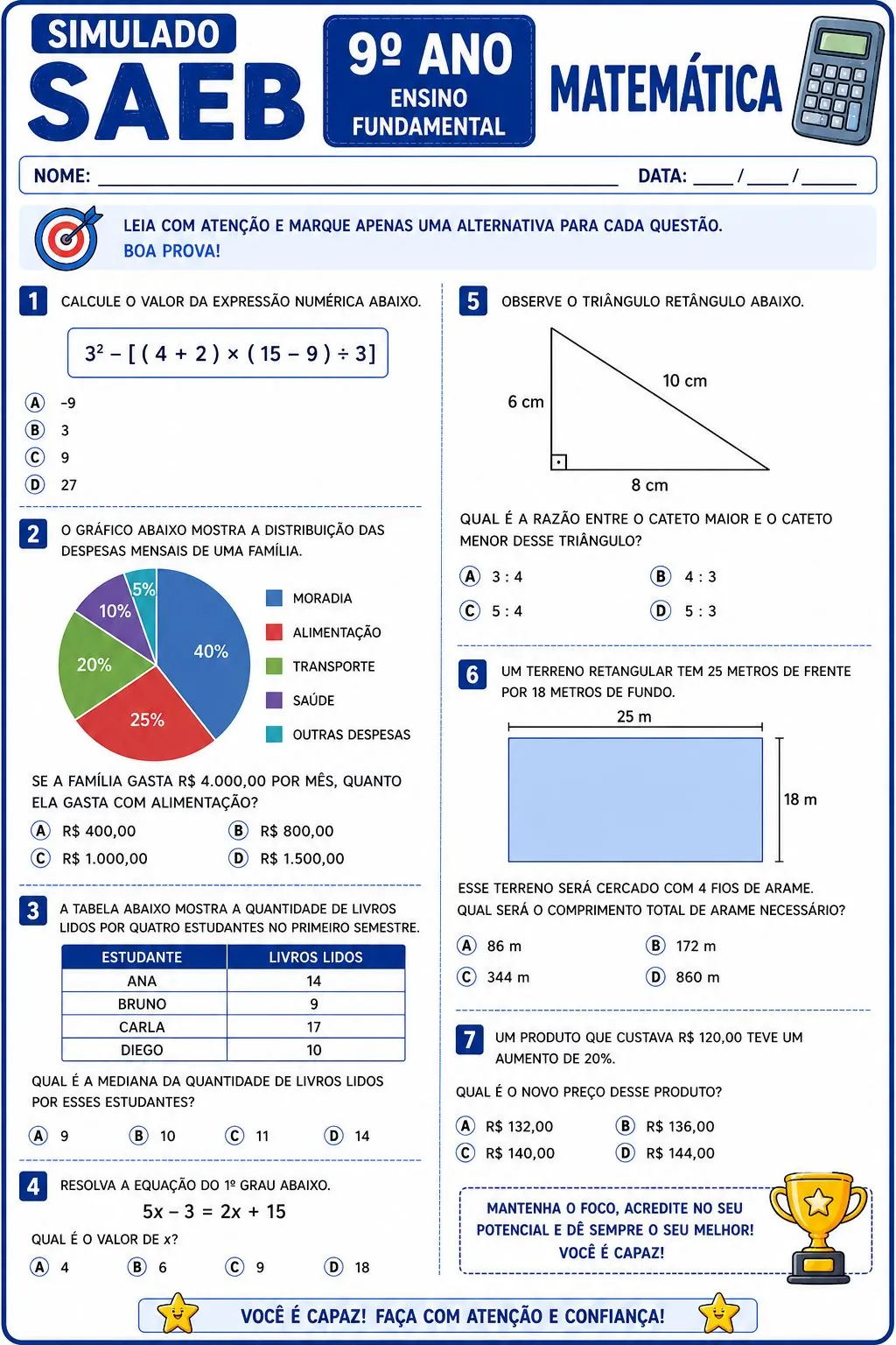 Amostra simulado